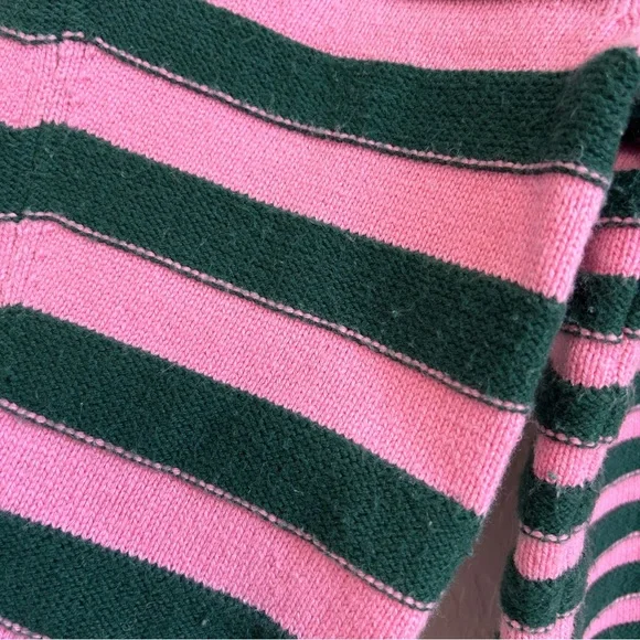 Anthropologie/Maeve Sweater Women Medium Pullover Boxy Slouchy Stripe Pink Green - Picture 9 of 10